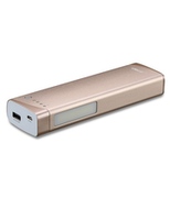 F&DPowerBankLunarP2(10400mAh),MetallicBody,10LEDLuminousTorch,Golden