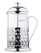 Френч-прессArdestoGeminiFasano,800мл,нержавеющаясталь,стекло