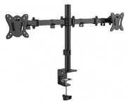 BrateckLDT66-C024DualMonitorsSteelArticulatingMonitorMount,for2monitors,Clamp-on,17"-32",TiltRange+45°~-45°;SwivelRange+90°~-90°;ScreeenRotation360°,VESA:75x75,100x100,ArmExtend:376mm,WeightCapacityperscreen9Kg