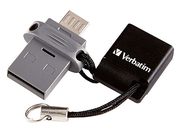 32GBUSBFlashDriveVerbatimDualDriveOTG32GB,Black,Micro-B/USB2.0,49843(memorieportabilaFlashUSB/внешнийнакопительфлешпамятьUSB)