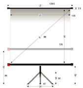 SoparTripodScreen"Junior"153x153cm,88",format:1:1,5Kg,FrontwhiteLenticular/RearBlack,Viewingangle150°