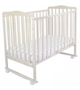 340115КроватьдетскаяСКВ-3(колеса,качалка,берёзаснежная)(размерложа1200х600мм)берёзаснежная