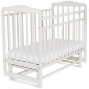 164001КроватьдетскаяМитенькасмаятником(опускающаясяпланка,белая)размерложа1200х600ммбелый