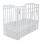 168001КроватьдетскаяМитенька(опуск.планка,закр.ящик,попер.маятник,белый)размерложа1200х600ммбелый