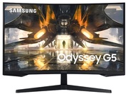 Монитор31.5"SAMSUNGOdysseyG5S32AG552EI,Black,Curved-VA,2560x1440,165Hz,FreeSync,1msMPRT,300cd,DP+HDMI