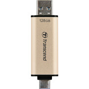 128GBUSB3.1/Type-CFlashDriveTranscendJetFlash930C,Gold,ClassicCap,OTG(R/W:420/400MB/s)