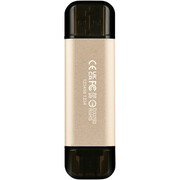 128GBUSB3.1/Type-CFlashDriveTranscendJetFlash930C,Gold,ClassicCap,OTG(R/W:420/400MB/s)