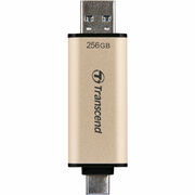 256GBUSB3.1/Type-CFlashDriveTranscendJetFlash930C,Gold,ClassicCap,OTG(R/W:420/400MB/s)