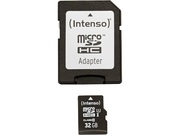 КартапамятиMicroSD32GBIntensoClass10,UHS-I,Premium,SDadapter4034303019830