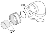 Cot90gr.DN60/100pentrucentralecutirajfortatPROTHERMK1-D