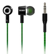 EarphonesSVENE-107Black/Green,3pin3.5mmmini-jack