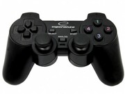 GamepadEsperanzaWARRIOREG102Black,VibrationGamePad,15buttons,2sticks,Ergonomicdesign,2modes(analoganddigital),Softsweat-resistantsurfacecoating,PCWin7,8,10compatible,USB