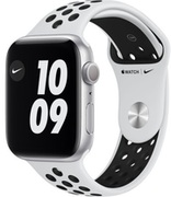 AppleWatchSeries6GPS,44mmSilverAluminiumCasewithPurePlatinum/BlackNikeSport,MG293GPS