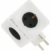 AdaptorPrizaPowerCubeTellur,4xoutlets,2xUSBports