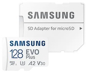 128GBMicroSD(Class10)UHS-I(U3)+SDadapter,SamsungEVOPlusMB-MC128KA(R:130MB/s)