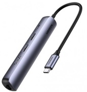 UGREENHUB5in1UltraSlimType-Cto3xUSB+RJ45+Type-C,SpaceGrey