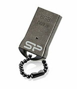 8GBUSBFlashDriveSiliconPower"TouchT01",MetalBlack,Retail,USB2.0