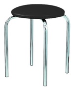 ТабуретНовыйстильChicoChromeV4,Black