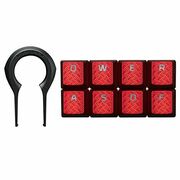 HYPERXFPS&MOBAGamingKeycapsUpgradeKit,US,Red,Texturedforgripandcoatedforprotection,HyperXkeycapremovaltoolincluded