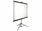 "Tripod190x107cmSoparSuperior16:9,Whitewithblackrear,BlackBorder,12202HT,squarealuminiumtube"