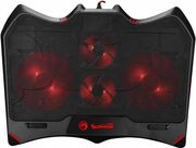 MarvoCoolerFN-35Laptop17",4xFan:x2(80x80mm),x2(125x125mm),2-portUSBHub,RedLED