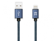 CableLightning1.2m-XtremeMacDenimJeanCable,Blue,AppleMFICertified,ExtraslimconnectorsmadewithBlueAluminum,Resistant,Durable
