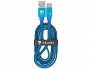 HelmetCableUSBtoType-CKevlarFlat1m,Blue