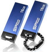 16GBUSBFlashDriveSiliconPower"Touch835",Blue,Retail,USB2.0
