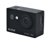 ACMEVR04CompactHDSports&Actioncamera,2”LCD(320x240pixels),Aperturef/2,25,Lensangle140°,Lens5mm,HD720p,5MPJPEG,Waterproofcase,Microphone,microUSB,900mAhLi-Ionbattery