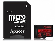 .16GBMicroSD(Class10)UHS-I(U1)+SDadapter,Apacer"AP16GMCSH10U5-R"(R/W:85/20MB/s)