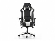 GamingChairsDXRacer-KingGC-K06-NW-S3,Black/White/Black-PUleather&CarbonlookPVC,Gamerweightupto150kg/growth160-195cm,FoamDensity54kg/m3,5-starWideAlumBase,GasLift4Class,Recline90*-135*,Armrests:4D,Pillow-2,Caster-3*PU,W-30kg