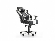 GamingChairsDXRacer-KingGC-K06-NW-S3,Black/White/Black-PUleather&CarbonlookPVC,Gamerweightupto150kg/growth160-195cm,FoamDensity54kg/m3,5-starWideAlumBase,GasLift4Class,Recline90*-135*,Armrests:4D,Pillow-2,Caster-3*PU,W-30kg