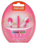 MAXELL"COLOURBUDZ+MIC"Pink,Earphoneswithin-lineMicrophone,1.2m,3.5mmStraightPlug