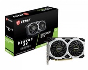 MSIGeForceGTX1660TiVENTUSXS6GOC/6GBGDDR6192Bit1830/12000Mhz,1xHDMI,3xDisplayPort,Dualfan-CustomizedDesign,TORXFan2.0,GamingApp,Retail