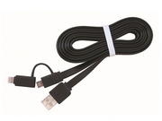 CableExtensionUSB2.01mCC-USB2-AMLM2-1m,USB2.0to8-pinmaleconnector(forIphone)+maleMicroUSBconnector