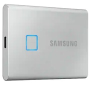 M.2ExternalSSD500GBSamsungT7TouchUSB3.2,Silver,USB-C,FingerprintSecurity,IncludesUSB-CtoA/USB-CtoCcables,SequentialRead/Write:upto1050/1000MB/s,V-NAND(TLC),Windows/Mac/PS4/XboxOnecompatible,Light,Portable,Durable
