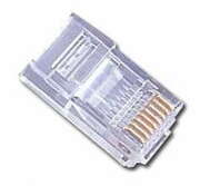 RJ45ModularPlugPLUG3UP6/5MP-8P8C,modularplug6u"goldplated,100pcs/bag