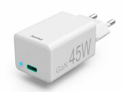 HamaFastCharger,USB-C,PD/Qualcomm®/GaN,Mini-Charger,45W,white