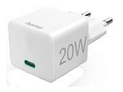 HamaFastCharger,USB-C,PD/Qualcomm®,Mini-Charger,20W,white