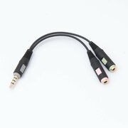 "AudioAdaptorSennheiser1male*3.5mm4-pinjackto2female*3.5mm3-pinjackstereo+mic,PCV05-http://en-de.sennheiser.com/pcv-05"