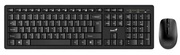 WirelessKeyboard&MouseGeniusKM-8200,12Fnkeys,Spillresistant,Chocolatekeycap,1000dpi,3buttons,1xAAA/1xAA,2.4Ghz,EN/RU,Black/Grey