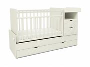 550031КроватьдетскаяСКВ-5Жираф,опуск.бок.,маятник,полка,3ящика,белыйРазмерложа1200х600мм.