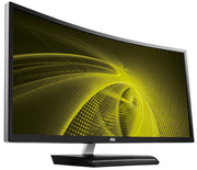 "35""AOC""C3583FQ/BS"",Black(MVA-Curved,2560x1080,4ms,300cd,LED50M:1,DSub+DP+DVI+HDMI-MHL,Spk)(35""Ultra-wide(21:9)Curved,MVAW-LED,2560x1080UWHD)"