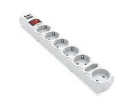 SurgeProtector7Sockets,3.0m,SvenClassic3,flame-retardantmaterial,White
