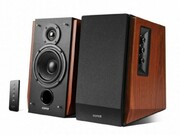 EdifierR1700BTsBrownWood,2.0/66W(2x33W)RMS,Audioin:Bluetooth5.0withQualcommaptX&2analog(RCA),Subwooferoutput,remotecontrol,wooden,(4"+3/4")