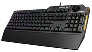 "GamingKeyboardAsusTUFGamingK1,Mech-Brane,Volumeknob,Spill-resistance,RGB,19-KRO,USB.