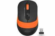 WirelessMouseA4TechFG10,Optical,1000-2000dpi,4buttons,Ambidextrous,1xAA,Black/Orange,USB