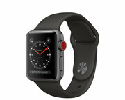 AppleWatch38mmSeries3GPS+Cellular(MR2W2)/SPACEGRAYALUMINIUM+GraySportBand