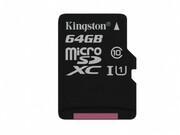64GBKingstonmicroSDClass10UHS-I+SDadapterCanvasSelect,Upto:80MB/s