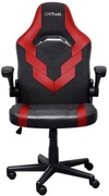 TrustGamingChairGXT703RRIYE-Black/Red,PUleatherandbreathablefabric,adjustablegamingchairwithastrongframe,flip-uparmrests,Class4gaslift,upto140kg
